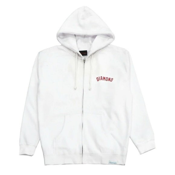 Diamond Supply Co. Men's Arch Full Zip Inner Fleece Lining Hoodie Sweatshirt
